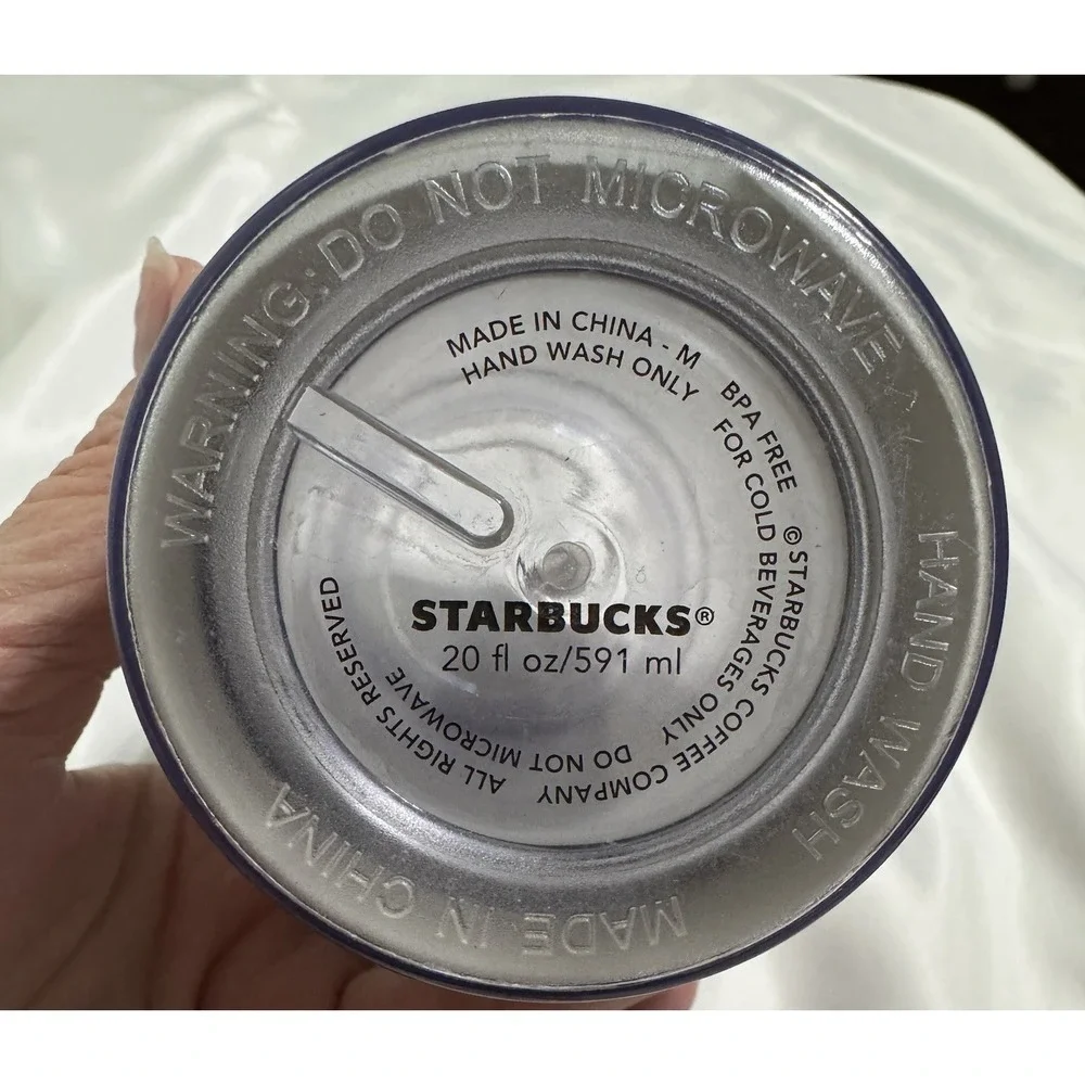 Starbucks‎ Silver Sparkle Glitter Tumbler 20oz Coffee NO Straw 2018